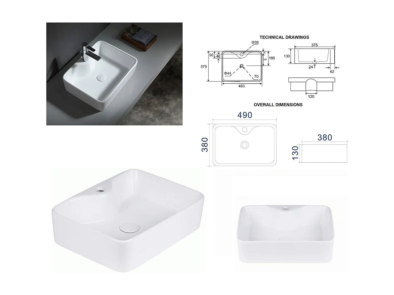 Bathroom Cabinets Furniture Set Wall Hung 800mm Vanity Unit Countertop Sink Basin Storage Cabinets White Gloss Oak Aruba