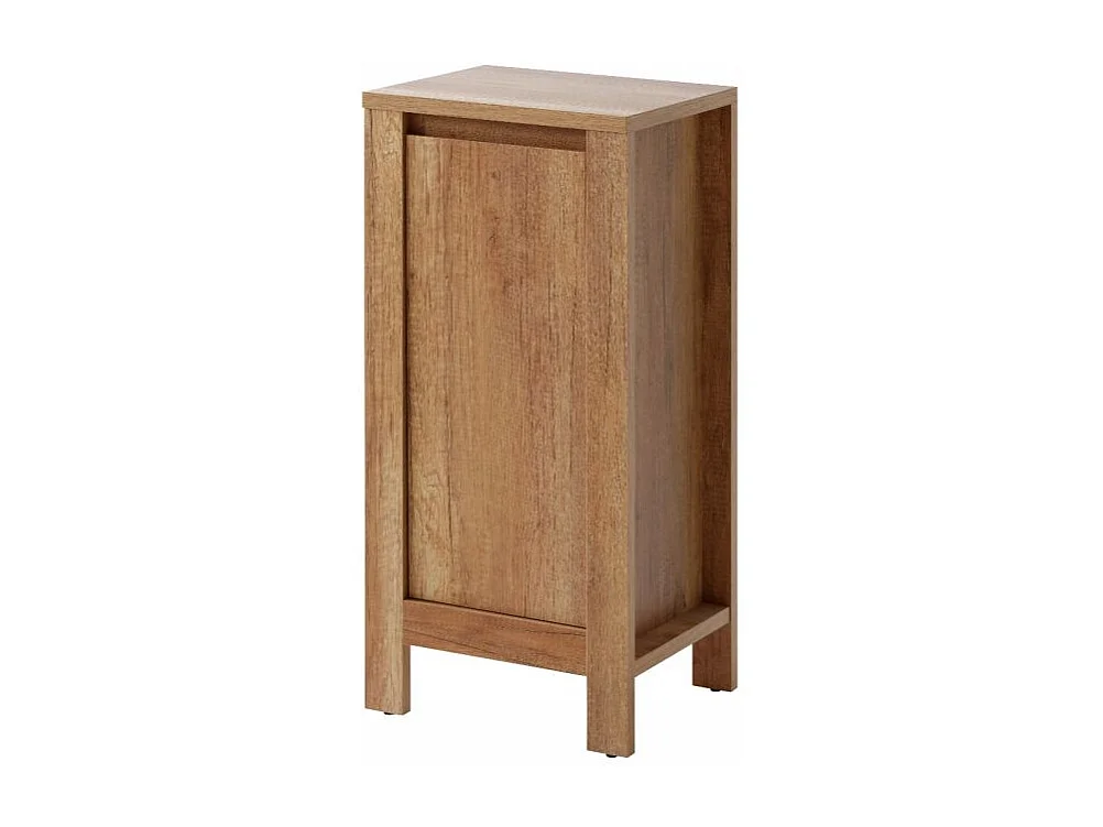 Small Bathroom Cabinet 400mm Freestanding 40cm Floor Base Unit Slim Storage Cupboard Oak Effect Classic