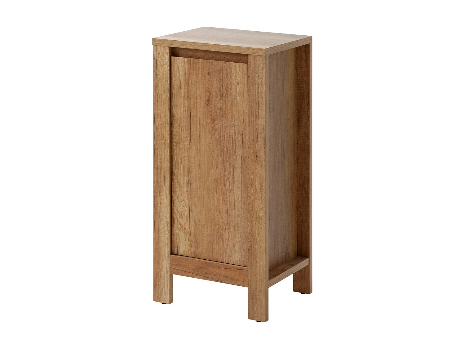Small Bathroom Cabinet 400mm Freestanding 40cm Floor Base Unit Slim Storage Cupboard Oak Effect Classic