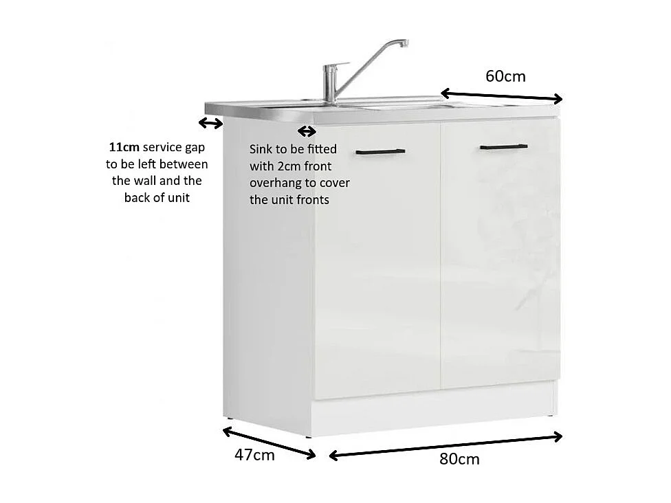 Kitchen Sink Single Bowl Sit On with Drainer Stainless Steel 800 x 600 mm Prima