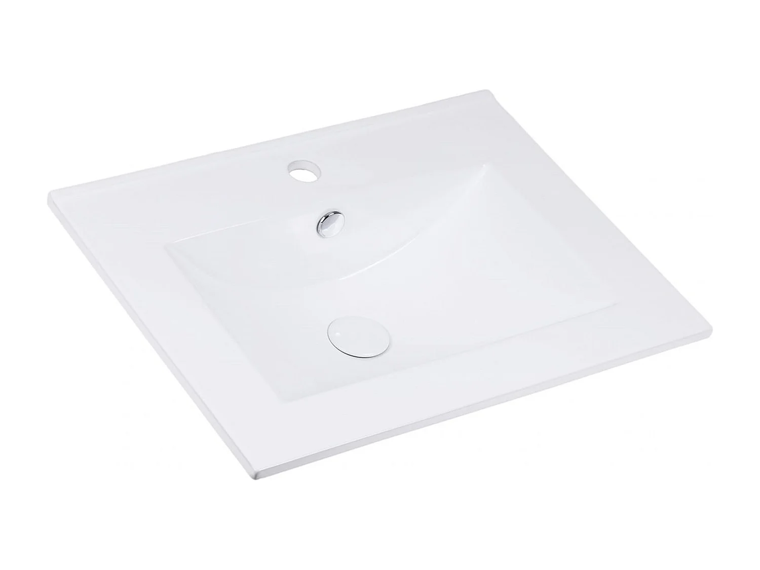 Vanity Unit with Basin 600mm Wall Hung Bathroom Sink Cabinet Fluted Beige Cashmere Modern Cara