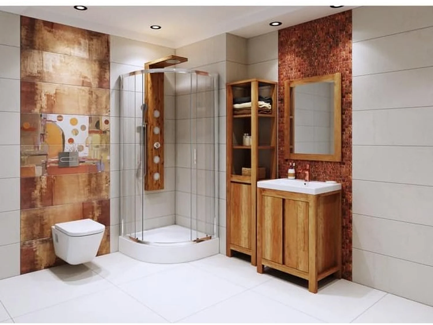 Freestanding Bathroom Vanity Unit 600mm Cabinet Under Sink Floor Unit 60cm Classic Oak