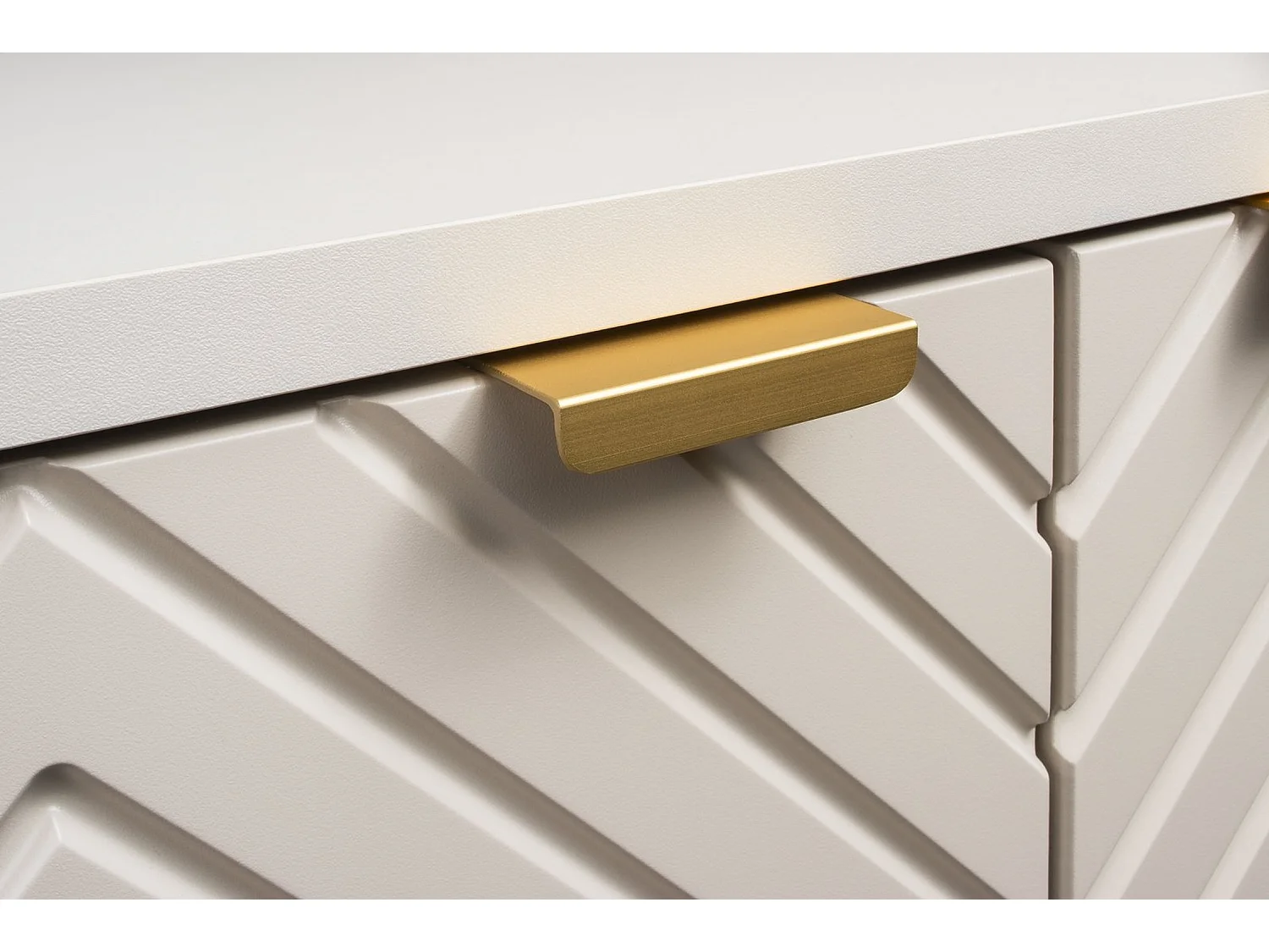 Wall Hung Vanity Unit 600mm Countertop Bathroom Cabinet Fluted Beige Cashmere Cara