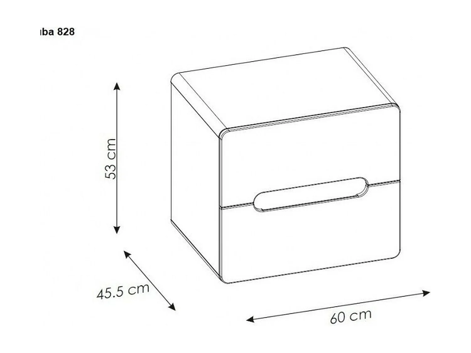 Bathroom Vanity Unit and Basin 600mm Countertop Wall Hung Cabinet with Drawers White Gloss Oak Aruba