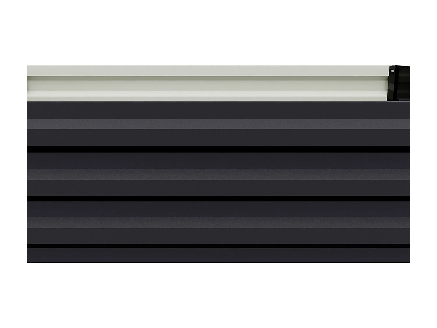 Anthracite Galvanised Steel Rectangular Raised Garden Bed - 100 x 60cm