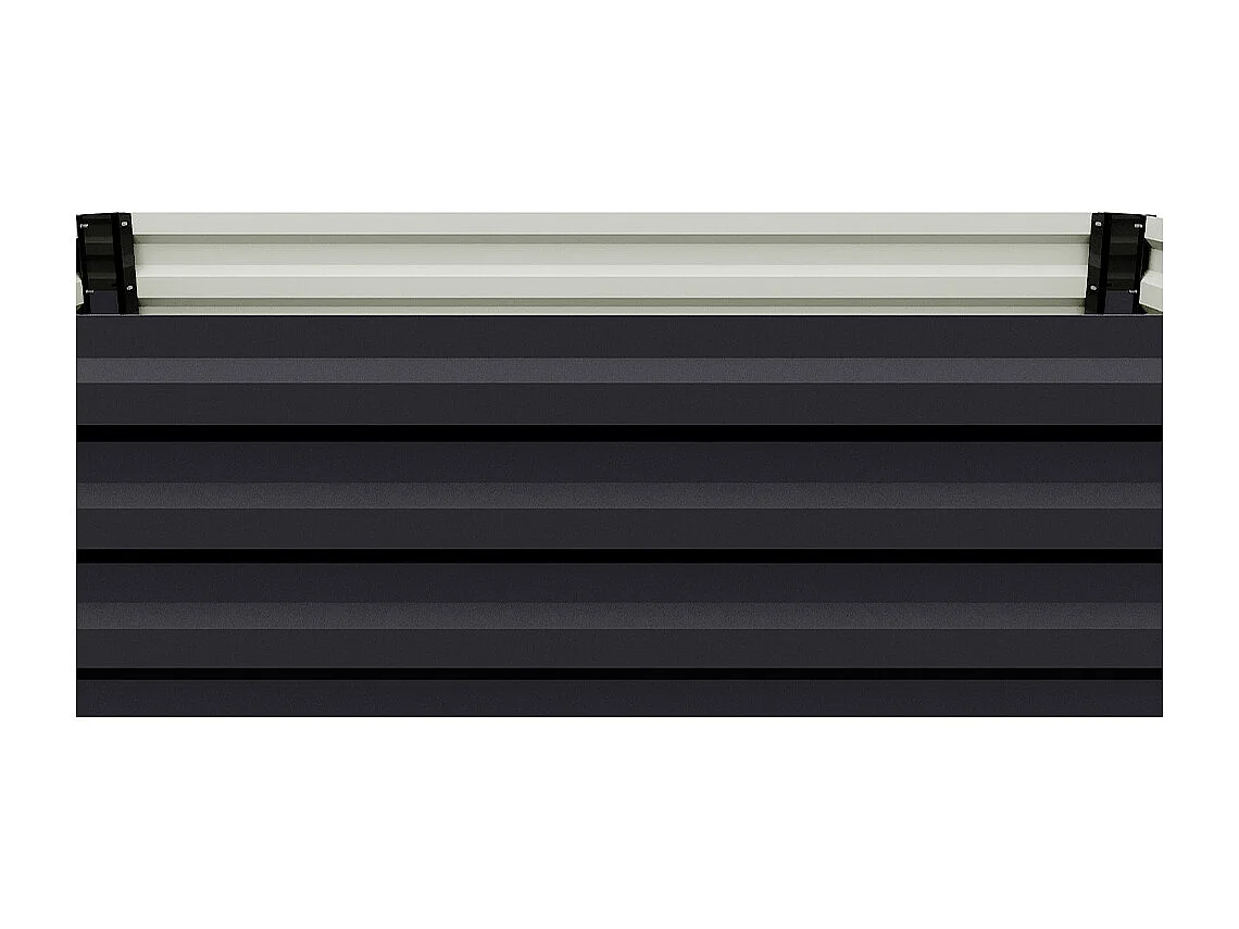 Anthracite Galvanised Steel Rectangular Raised Garden Bed - 120 x 90cm