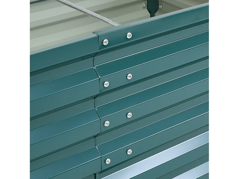 180 x 91cm Rectangular Zinc Steel Colourbond Raised Garden Bed - Green