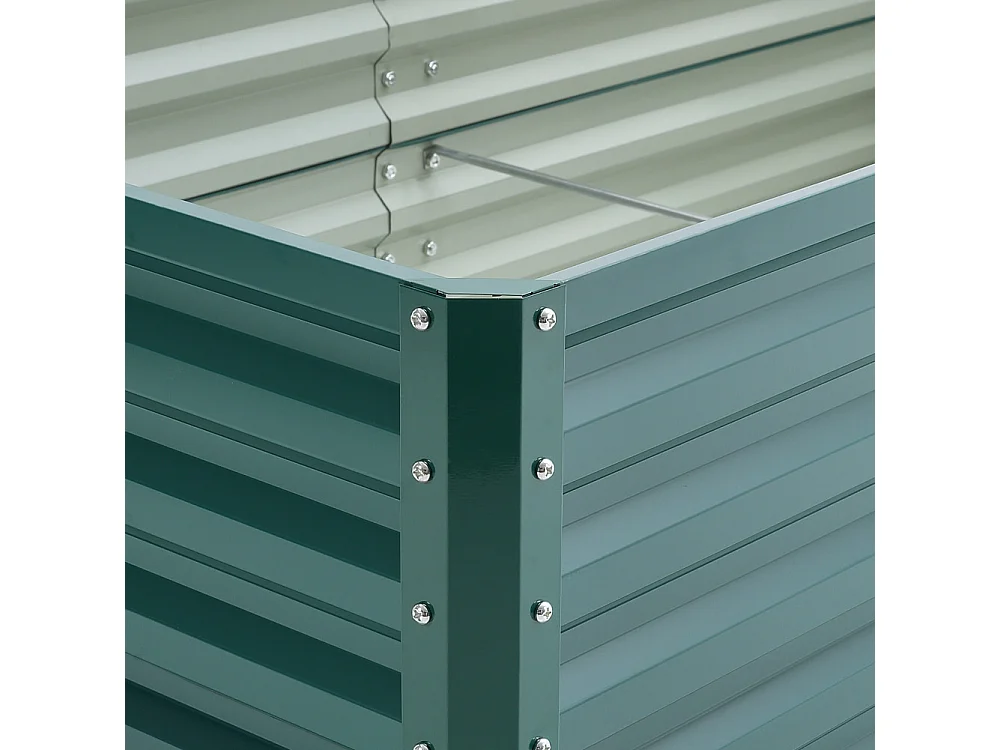 180 x 91cm Rectangular Zinc Steel Colourbond Raised Garden Bed - Green