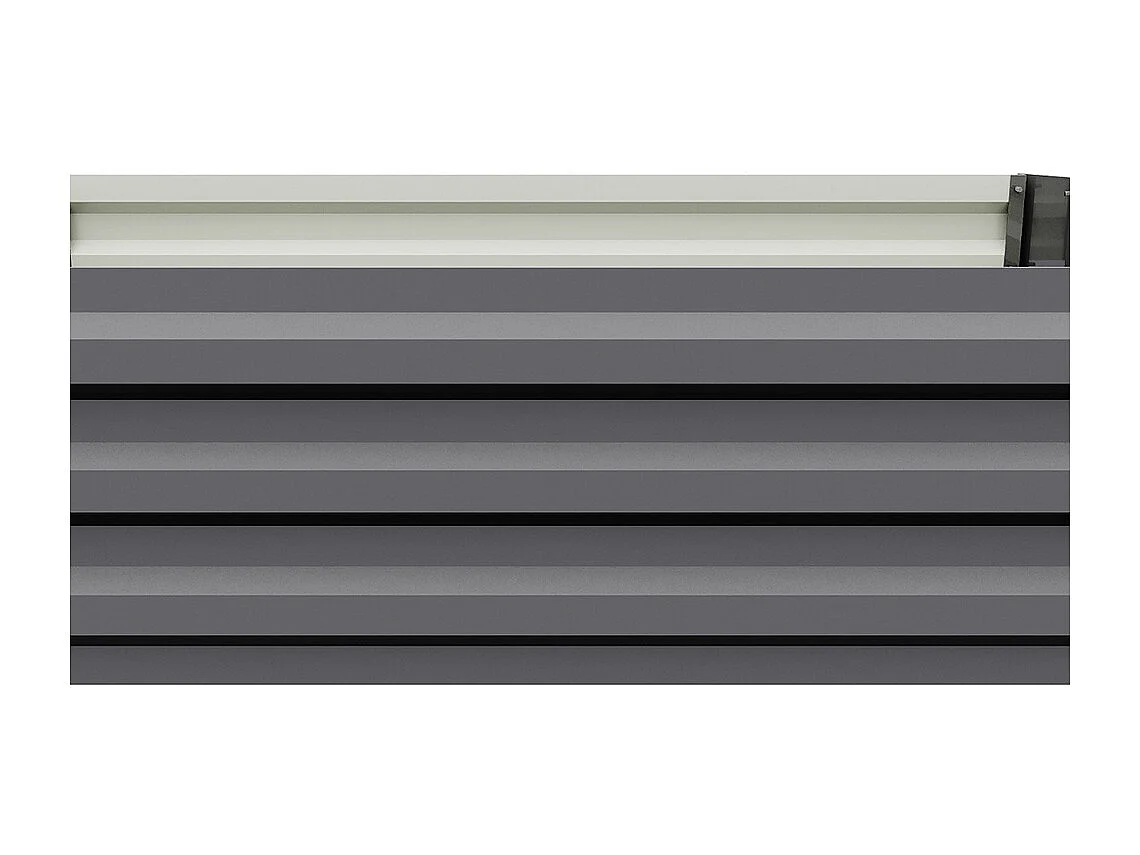 Grey Galvanised Steel Rectangular Raised Garden Bed - 100 x 60cm