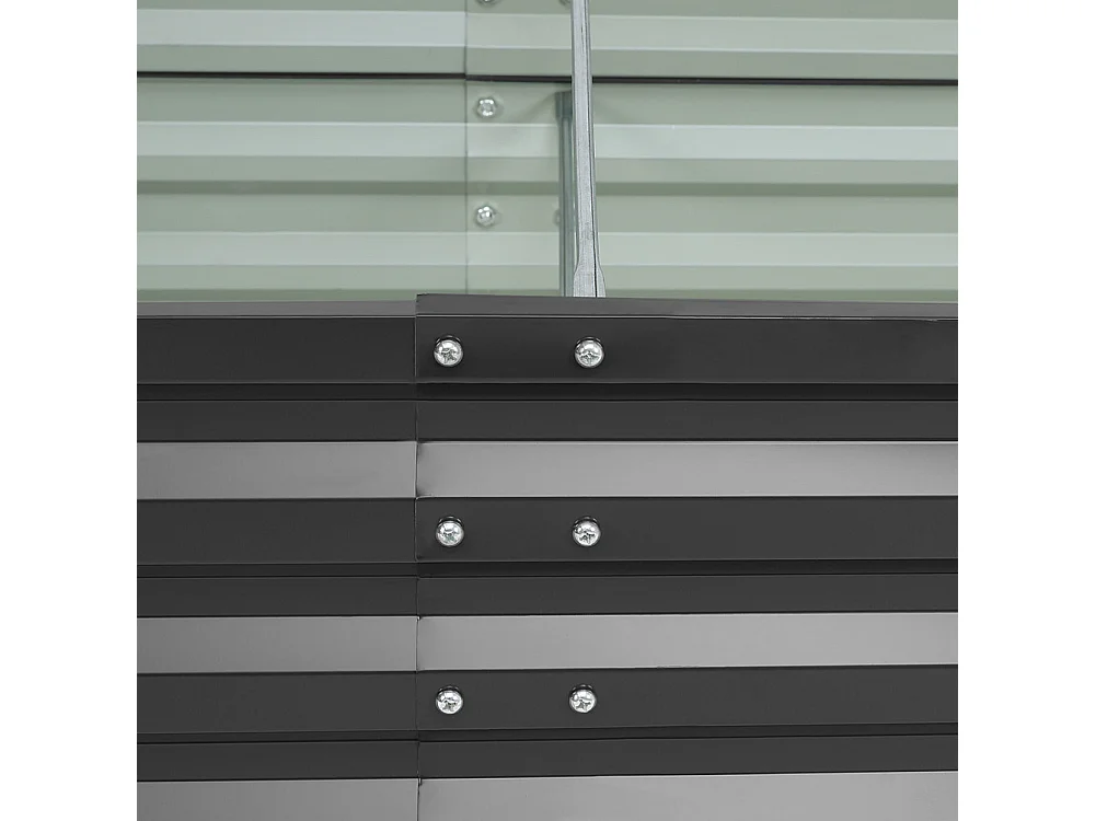 180 x 90cm Rectangular Zinc Steel Colourbond Raised Garden Bed - Anthracite