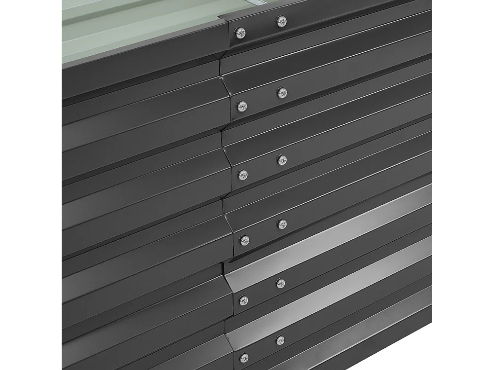180 x 90cm Rectangular Zinc Steel Colourbond Raised Garden Bed - Anthracite