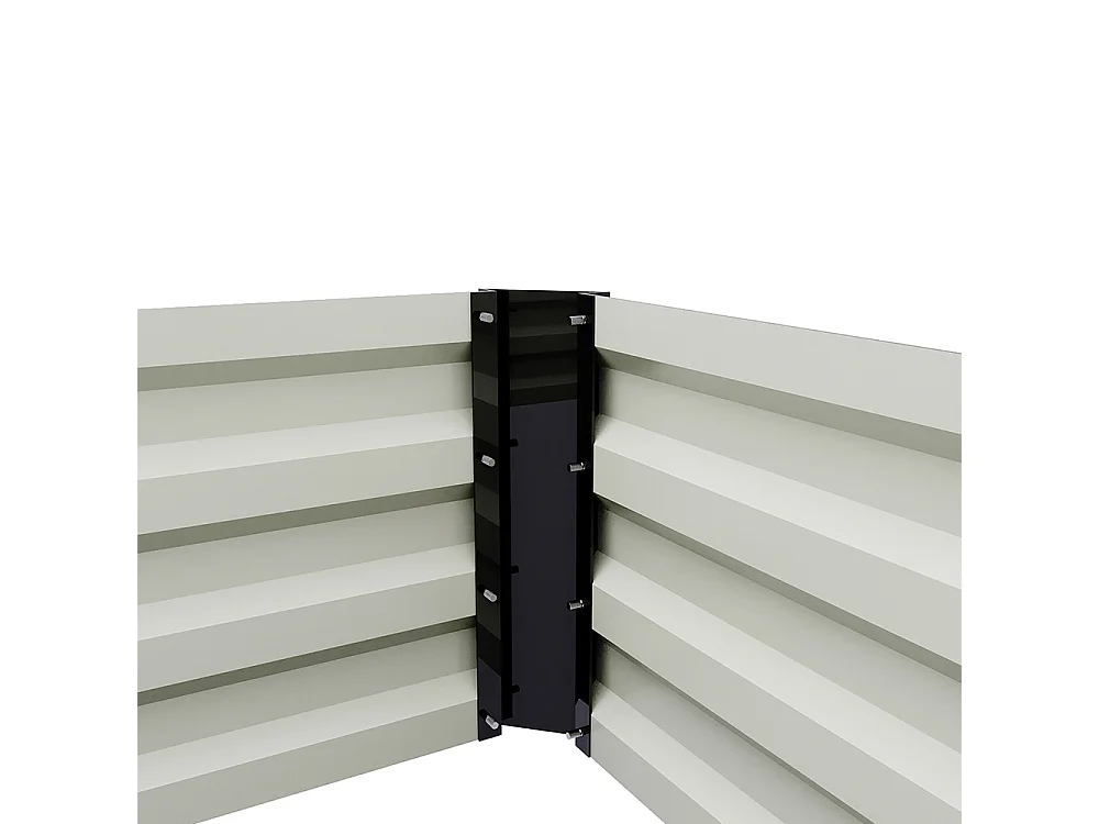 Anthracite Galvanised Steel Rectangular Raised Garden Bed - 100 x 100cm