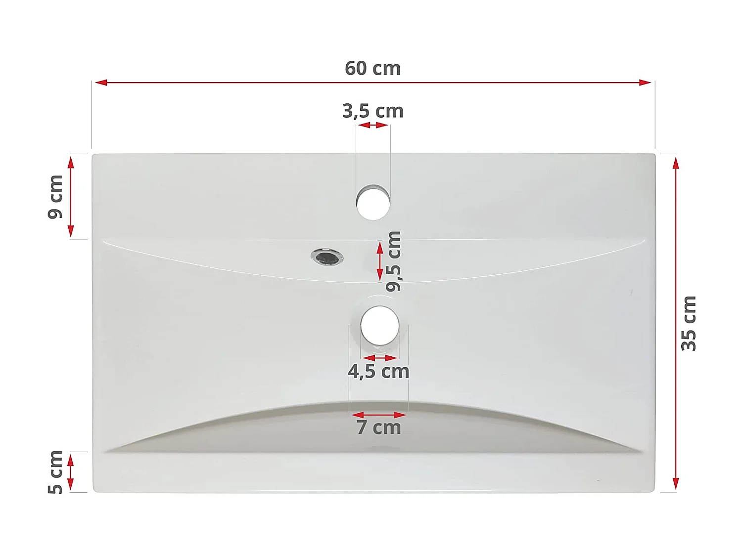 Ensemble de meubles de salle de bain MONTREAL XL, ensemble de meubles de bain, petits meubles de salle de bain, vasque incluse, couleur wotan/blanc brillant