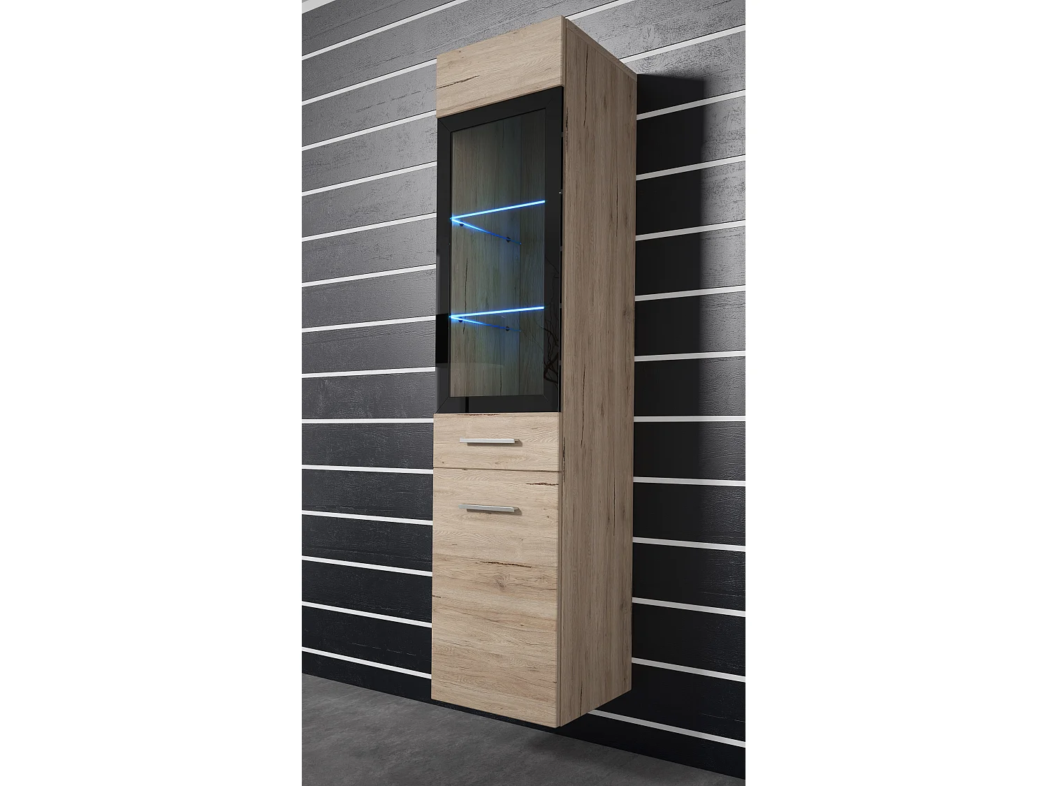 Set mobili da bagno MADRID I, set arredo bagno, lavabo incluso, senza illuminazione LED, colore San Remo