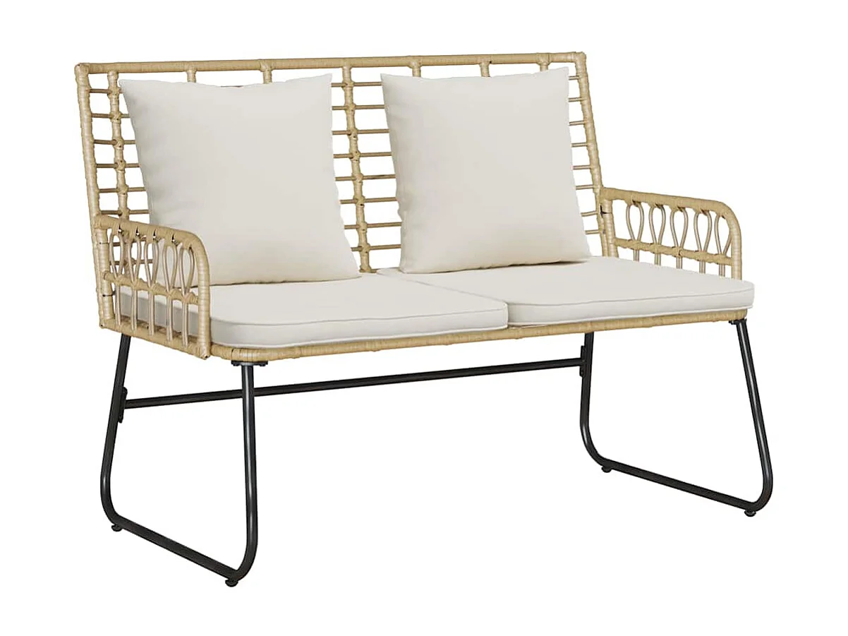 Conjunto de Muebles de Jardín con cojín 4 pcs Negro y Antracita