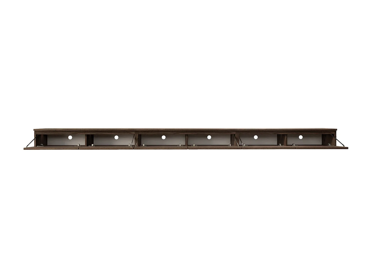 TV-Hängeboard 2-türig - Holzoptik Walnuss Wisconsin - 300 cm - BEMMI SLIM