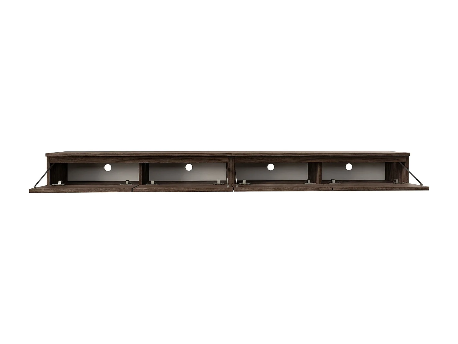 TV-Hängeboard 2-türig - Holzoptik Walnuss Wisconsin - 200 cm - BEMMI SLIM