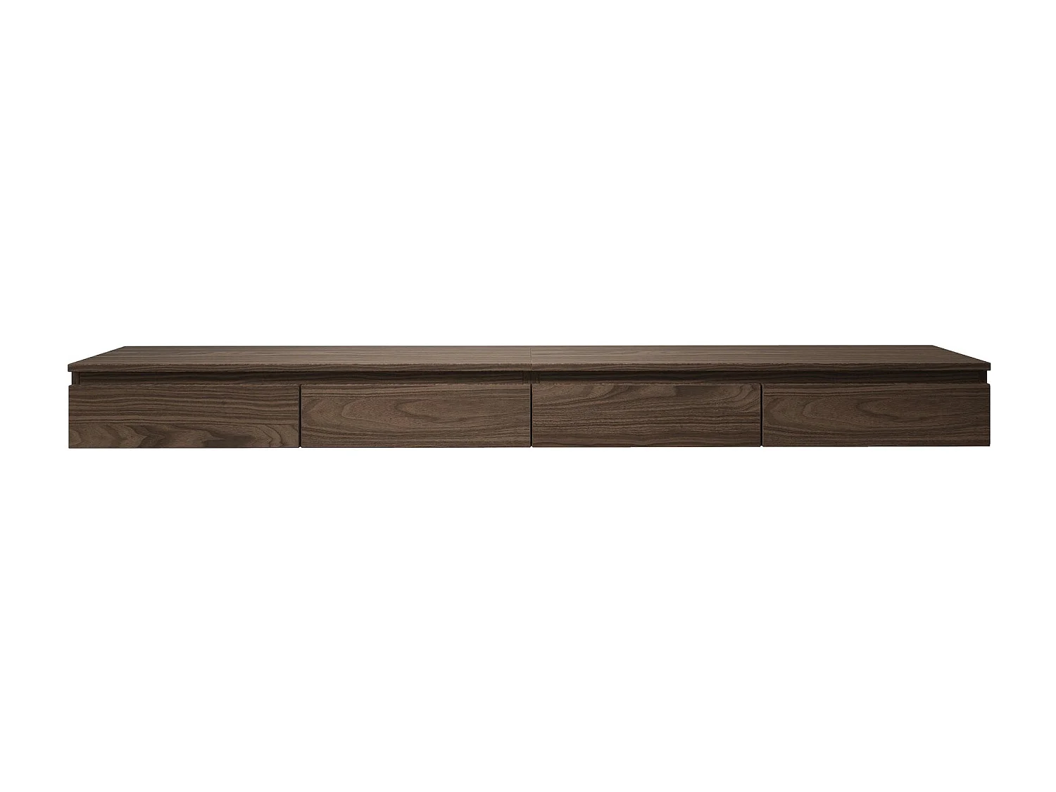 TV-Hängeboard 2-türig - Holzoptik Walnuss Wisconsin - 200 cm - BEMMI SLIM