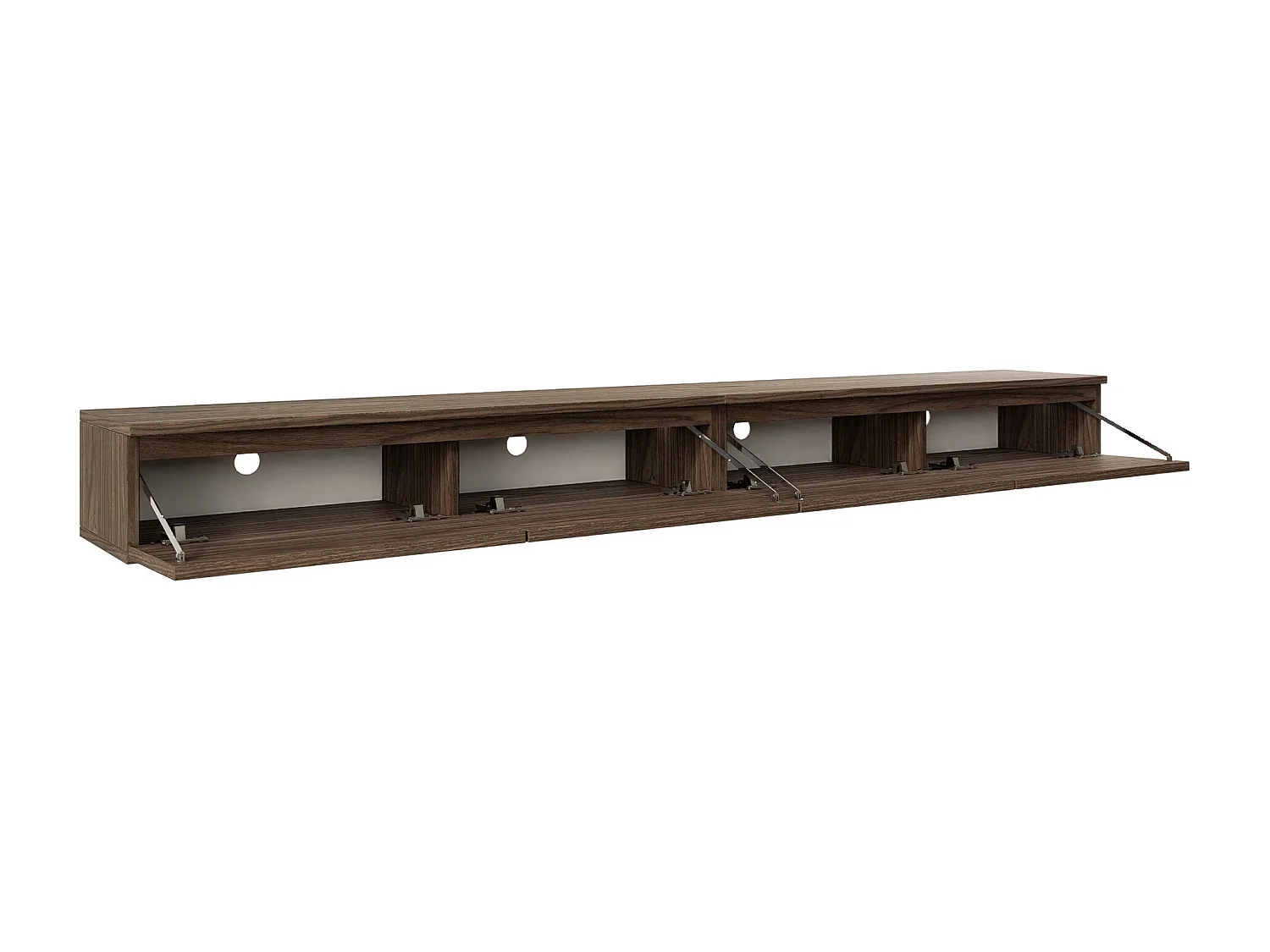 TV-Hängeboard 2-türig - Holzoptik Walnuss Wisconsin - 200 cm - BEMMI SLIM