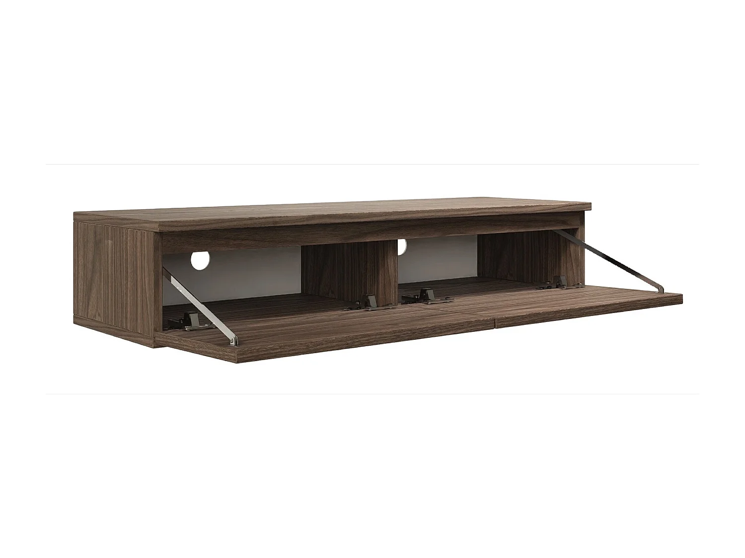 TV-Hängeboard 2-türig - Holzoptik Walnuss Wisconsin - 100 cm - BEMMI SLIM