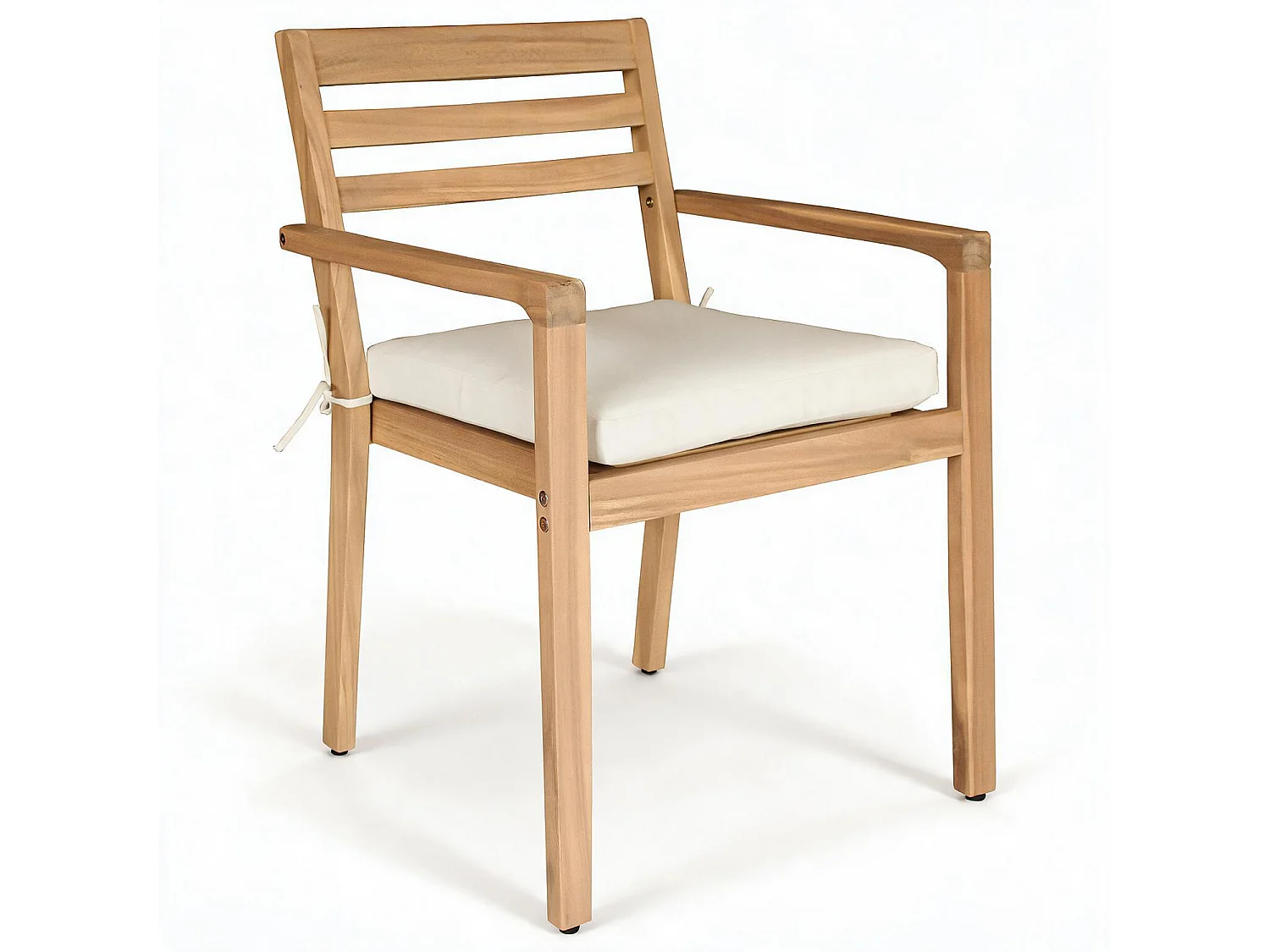 Ensemble table et chaises de jardin 4 places en acacia massif et céramique FARO