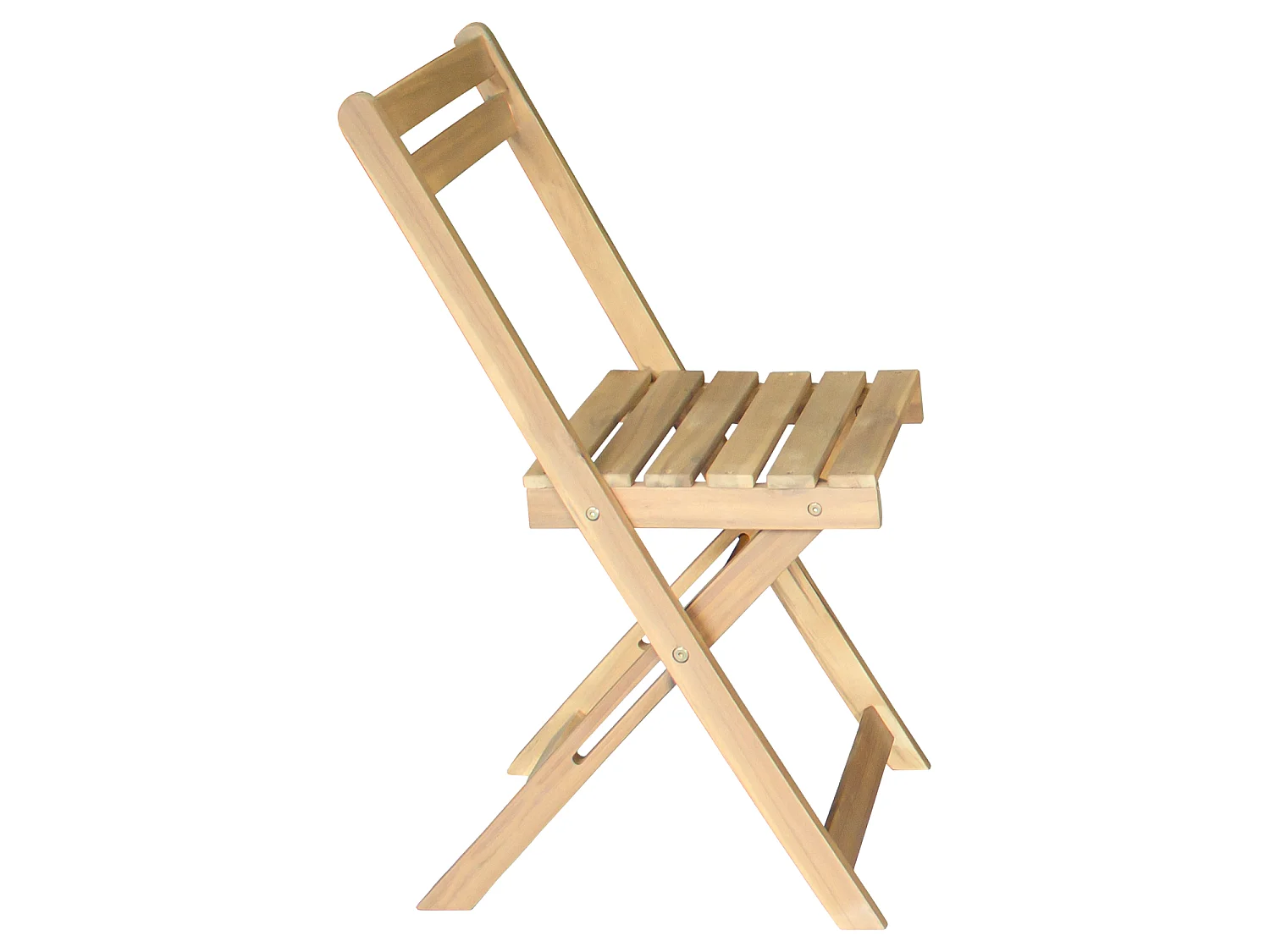 Ensemble table et chaises 2 places en acacia et coussins gris BENAGIL