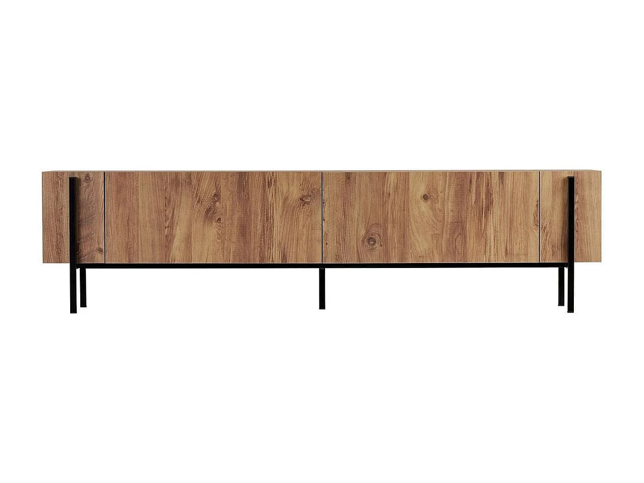 TV-Möbel mit 2 Klapptüren und Metallfüßen, L180 cm - ATLAS