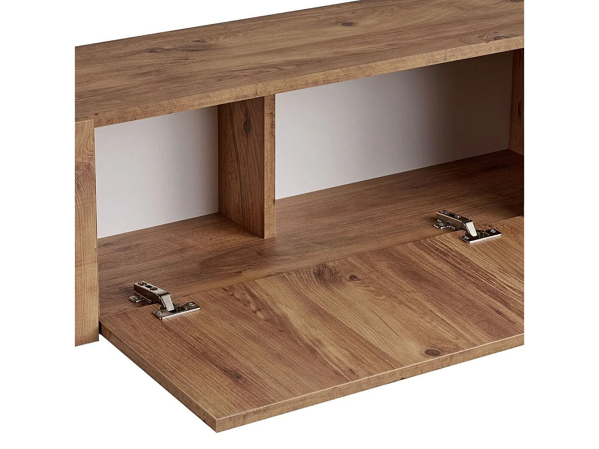 TV-Möbel mit 2 Klapptüren und Metallfüßen, L180 cm - ATLAS