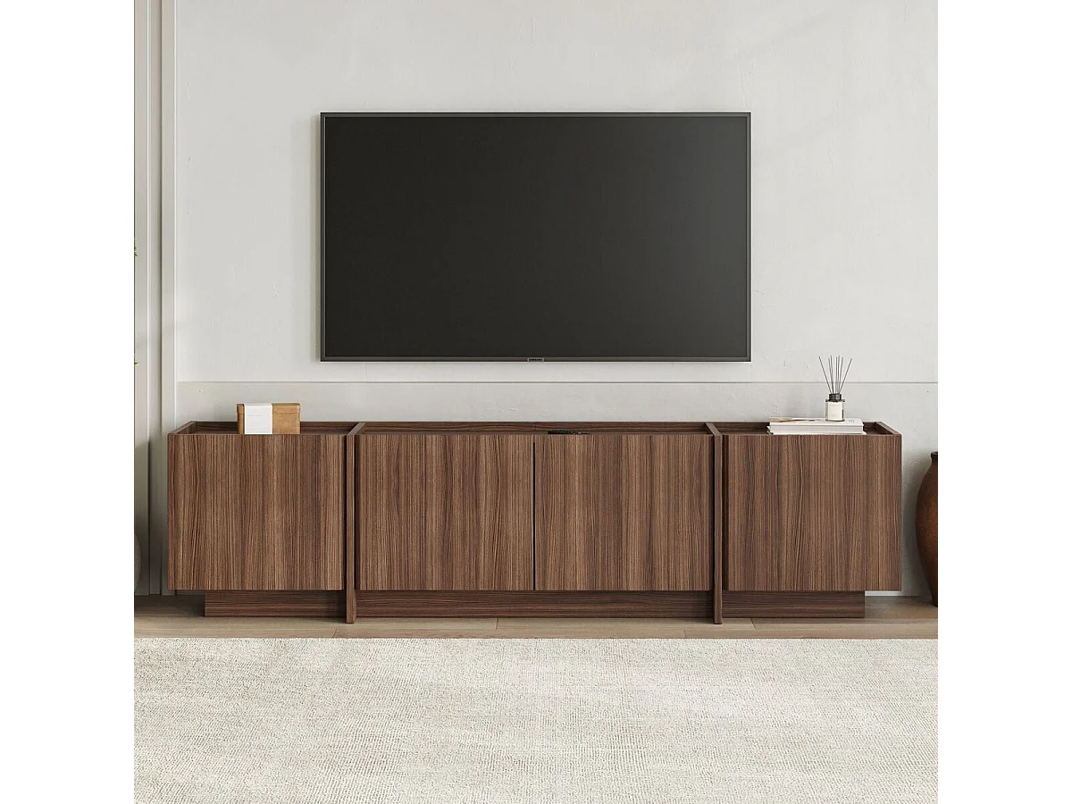 TV-Möbel 2 Türen, 2 Klappen und 1 Fach L180 cm - ARVEN