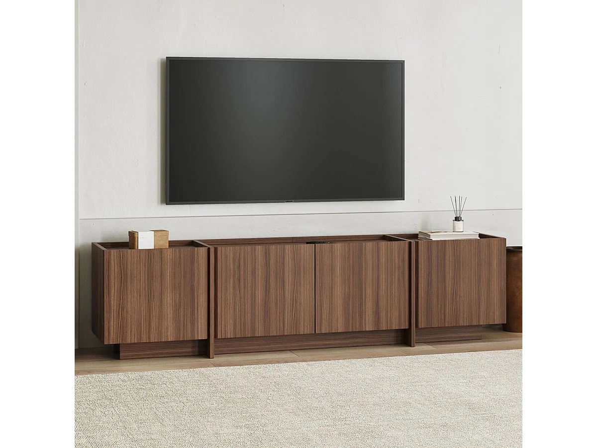 TV-Möbel 2 Türen, 2 Klappen und 1 Fach L180 cm - ARVEN
