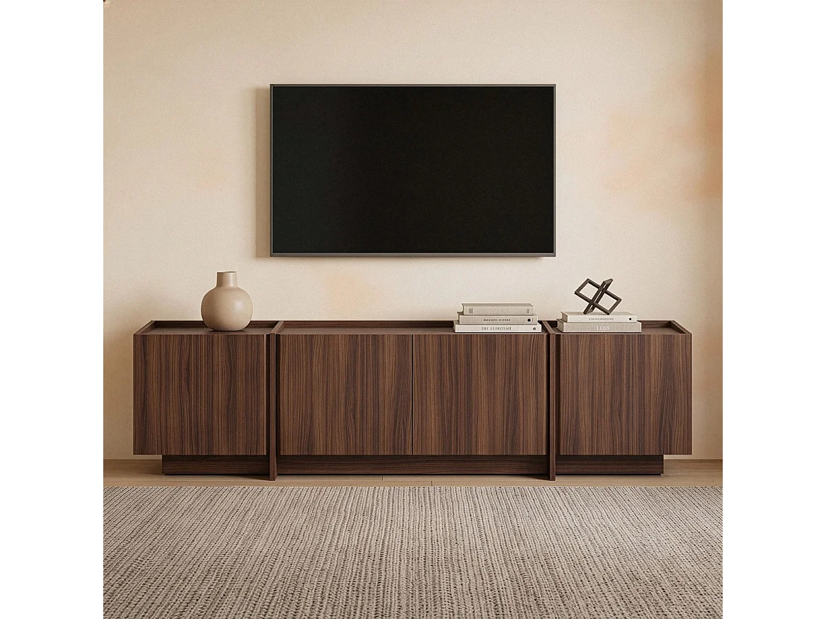 Meuble TV 4 portes L180 cm - ARVEN