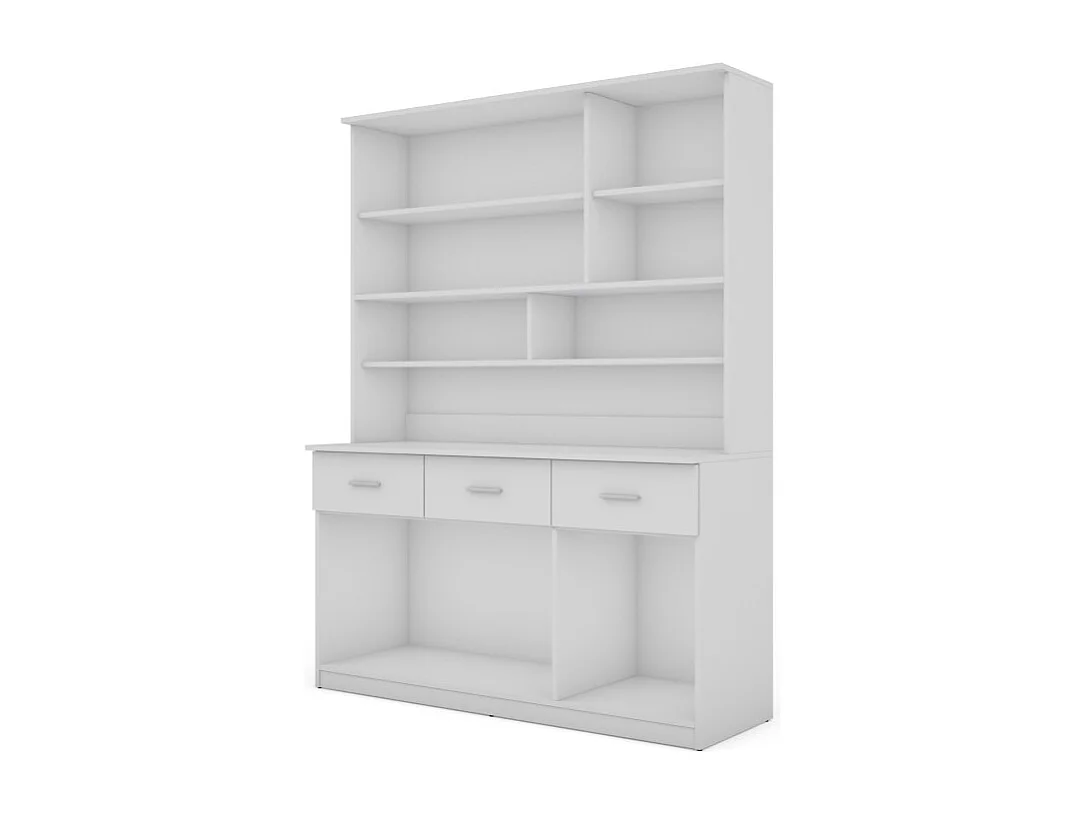 Buffet spacieux 150 cm avec placards, étagères et tiroirs – style moderne, grande capacité de rangement
