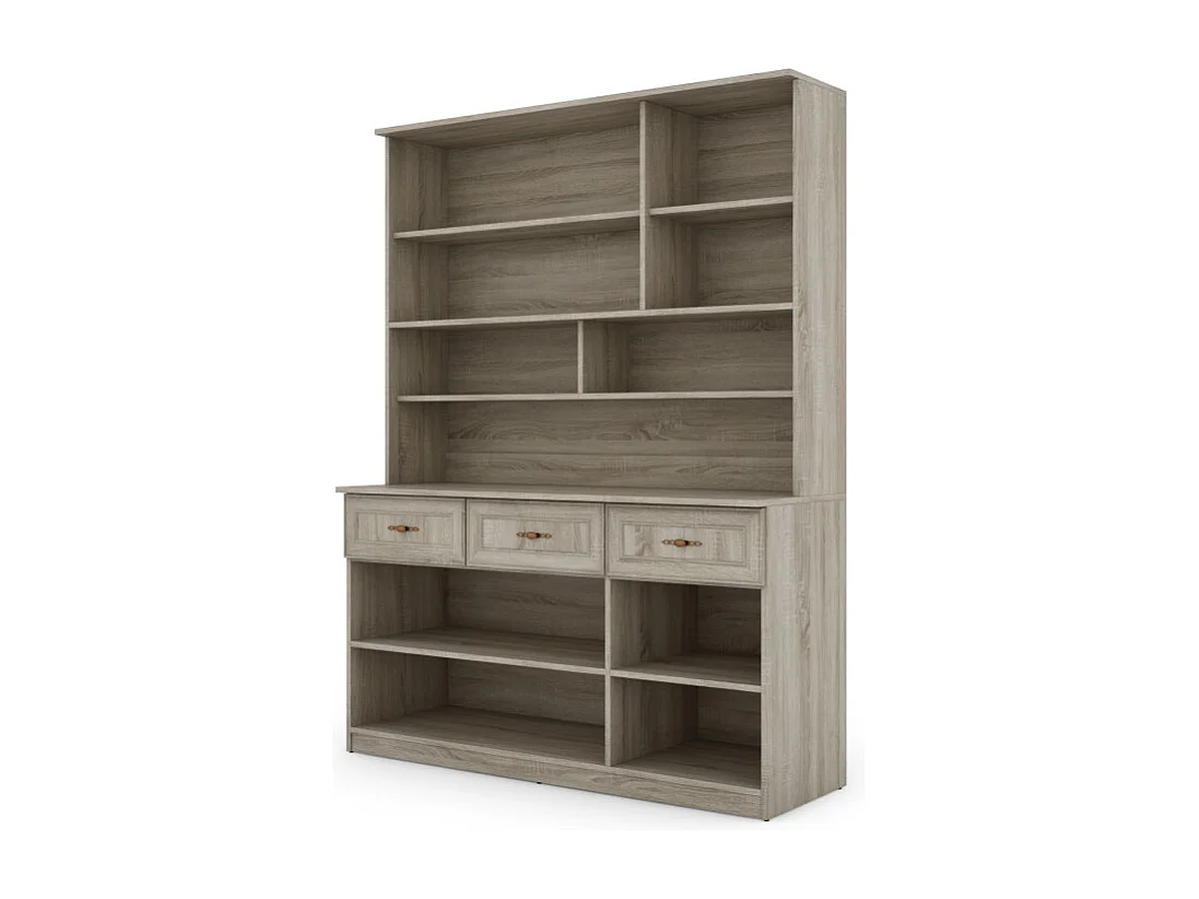 Buffet spacieux 150 cm avec placards, étagères et tiroirs – style moderne, grande capacité de rangement