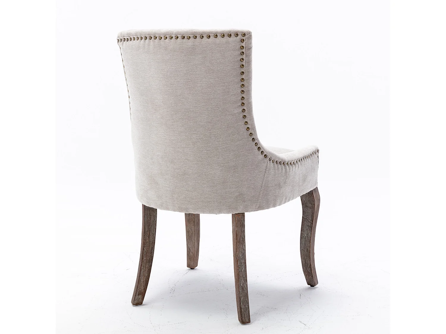 Bewley Set of 2 Dining Chairs Upholstered in Linen with Oak Wood Legs