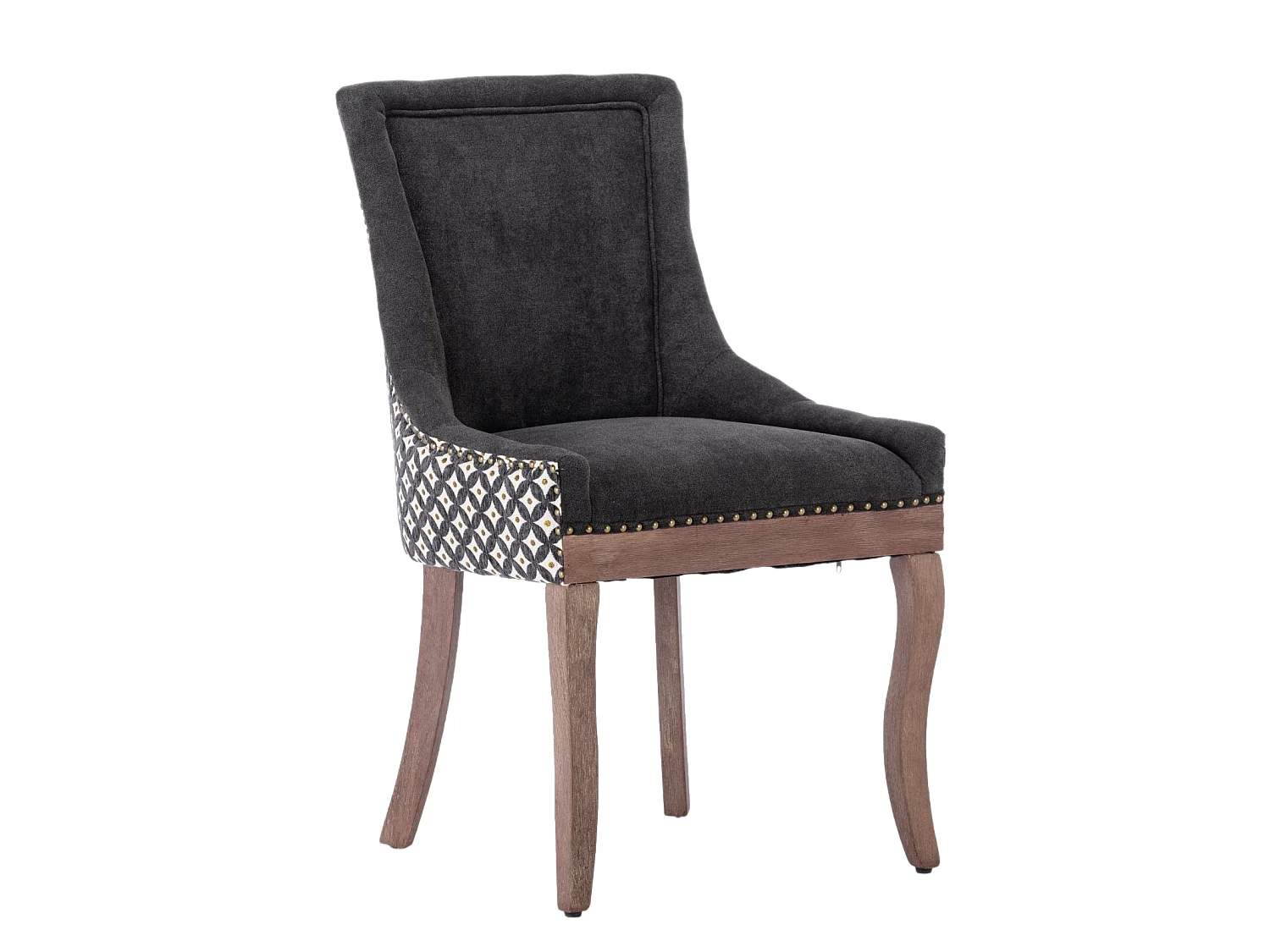 Bewley Set of 6 Dining Chairs Upholstered in Linen with Oak Wood Legs