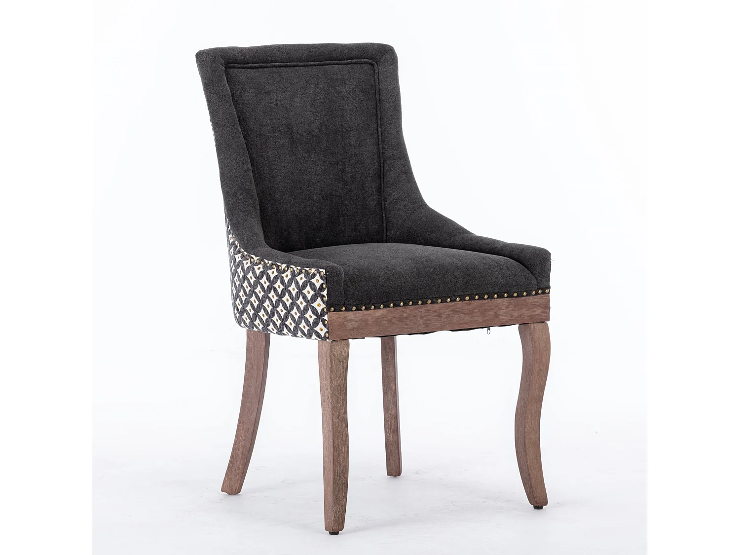Bewley Set of 4 Dining Chairs Upholstered in Linen with Oak Wood Legs