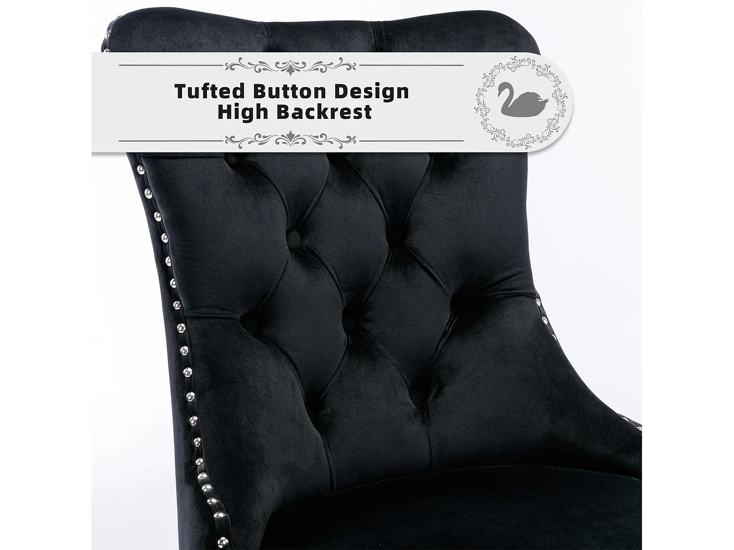 Winchester Set of 4 Velvet Dining Chairs with Sliver Chrome Legs & Upholstered with Velvet Fabric