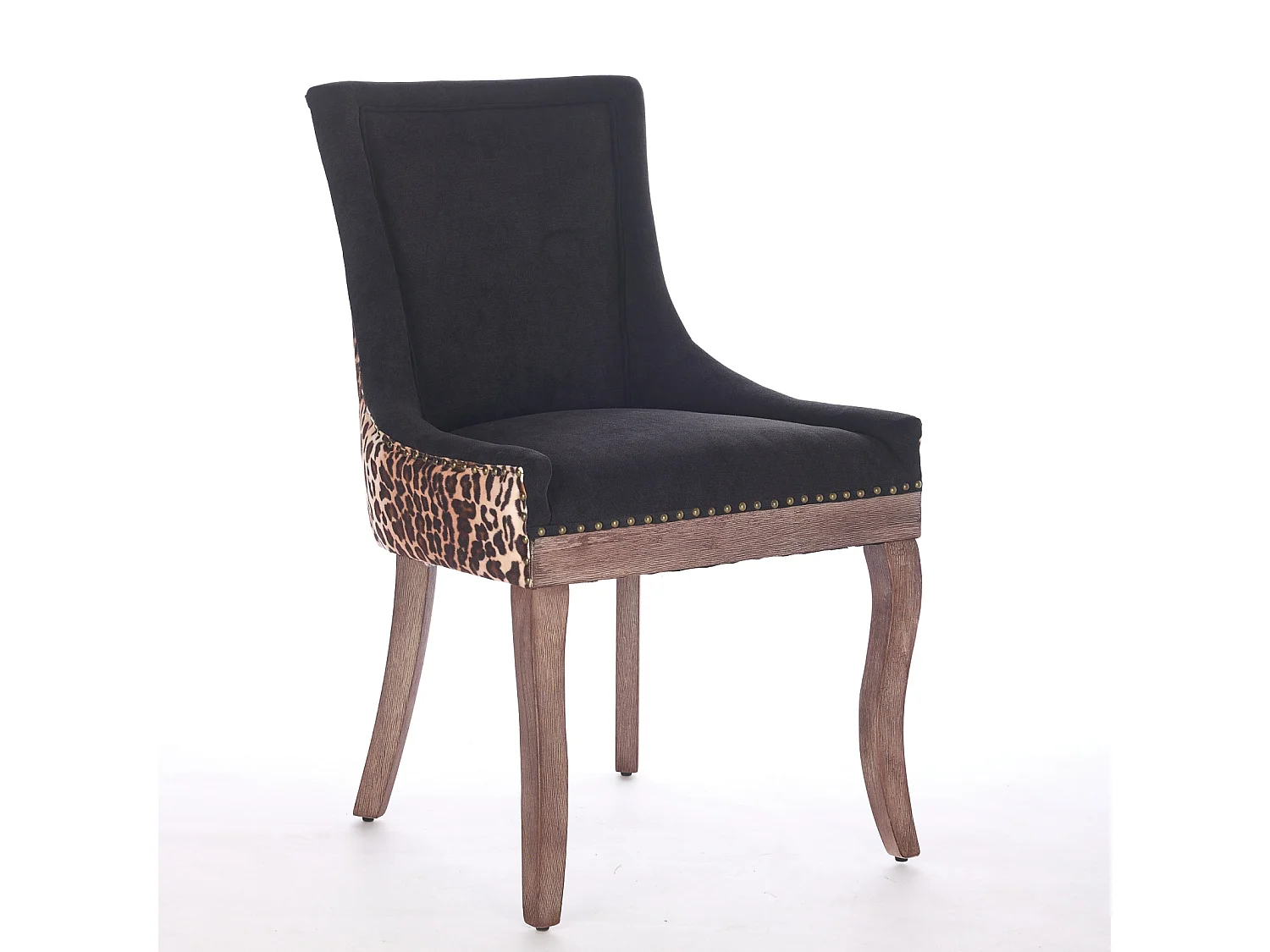 Bewley Set of 6 Dining Chairs Upholstered in Linen with Oak Wood Legs