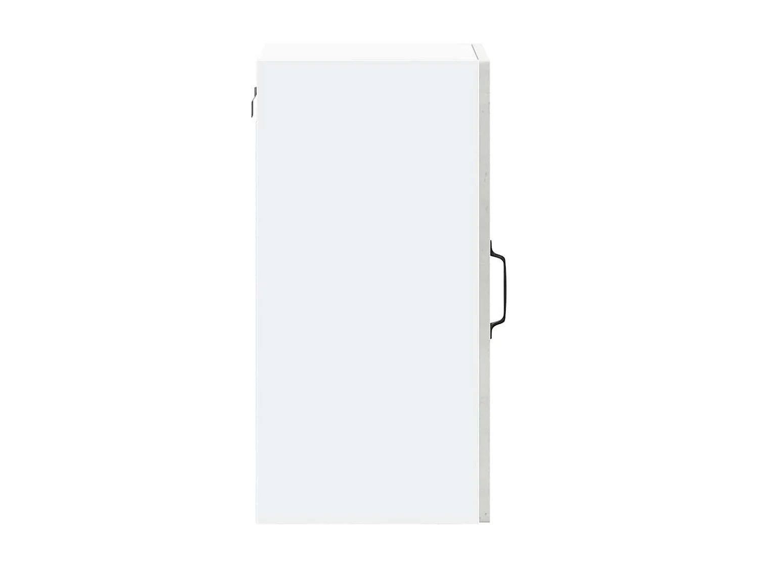 Meuble murale de cuisine avec porte en verre gris béton