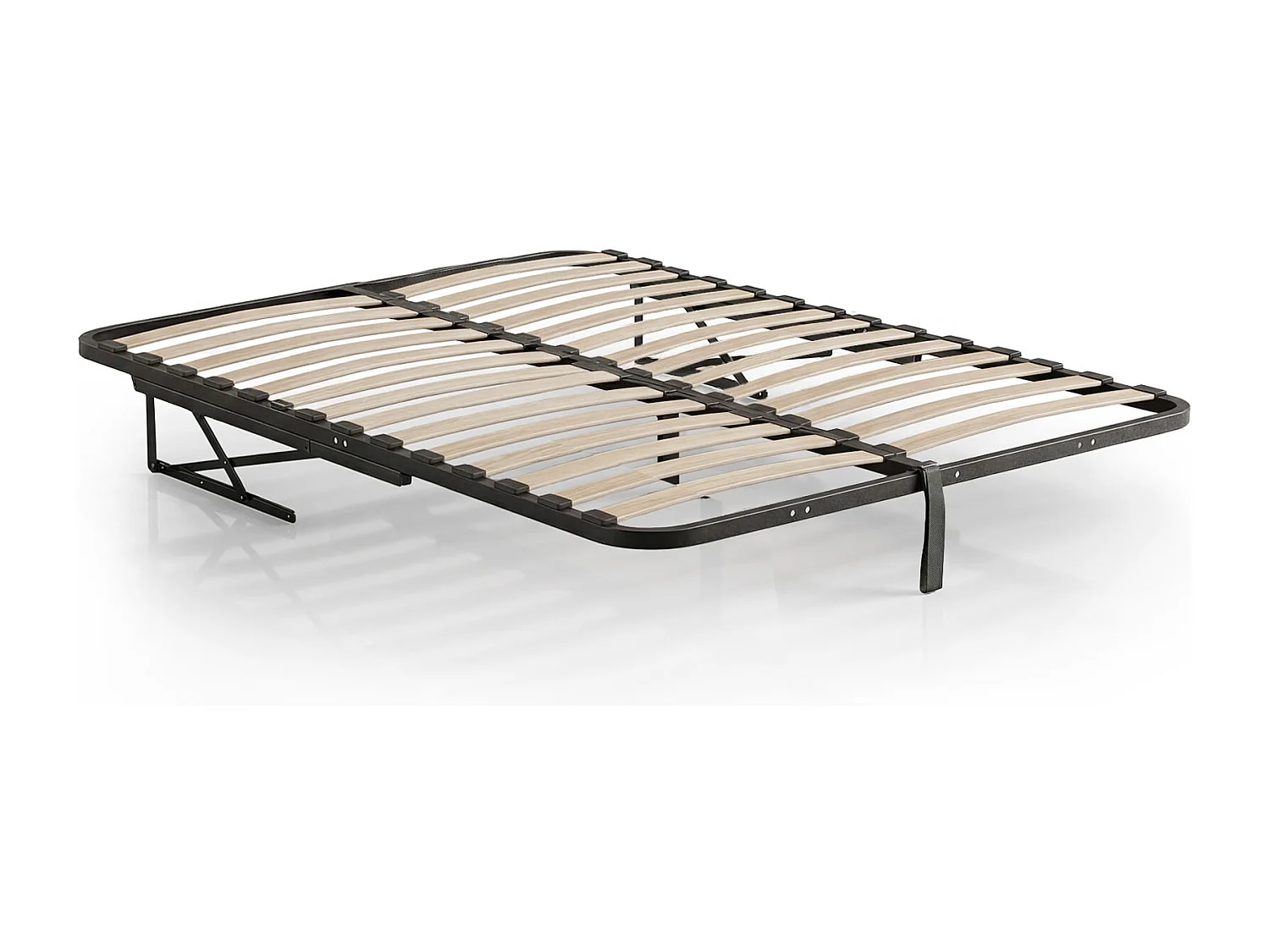 Metalen lattenbodem met gasdrukveer voor bedden, 28 latten, gedeeld 120x200 cm