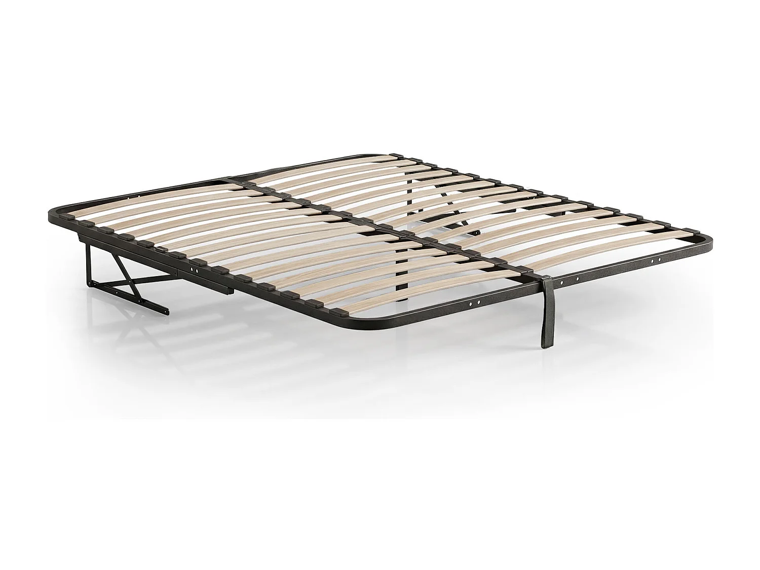 Somier de Metal com Pistões a Gás 28 Ripas Divisível 160x200 cm