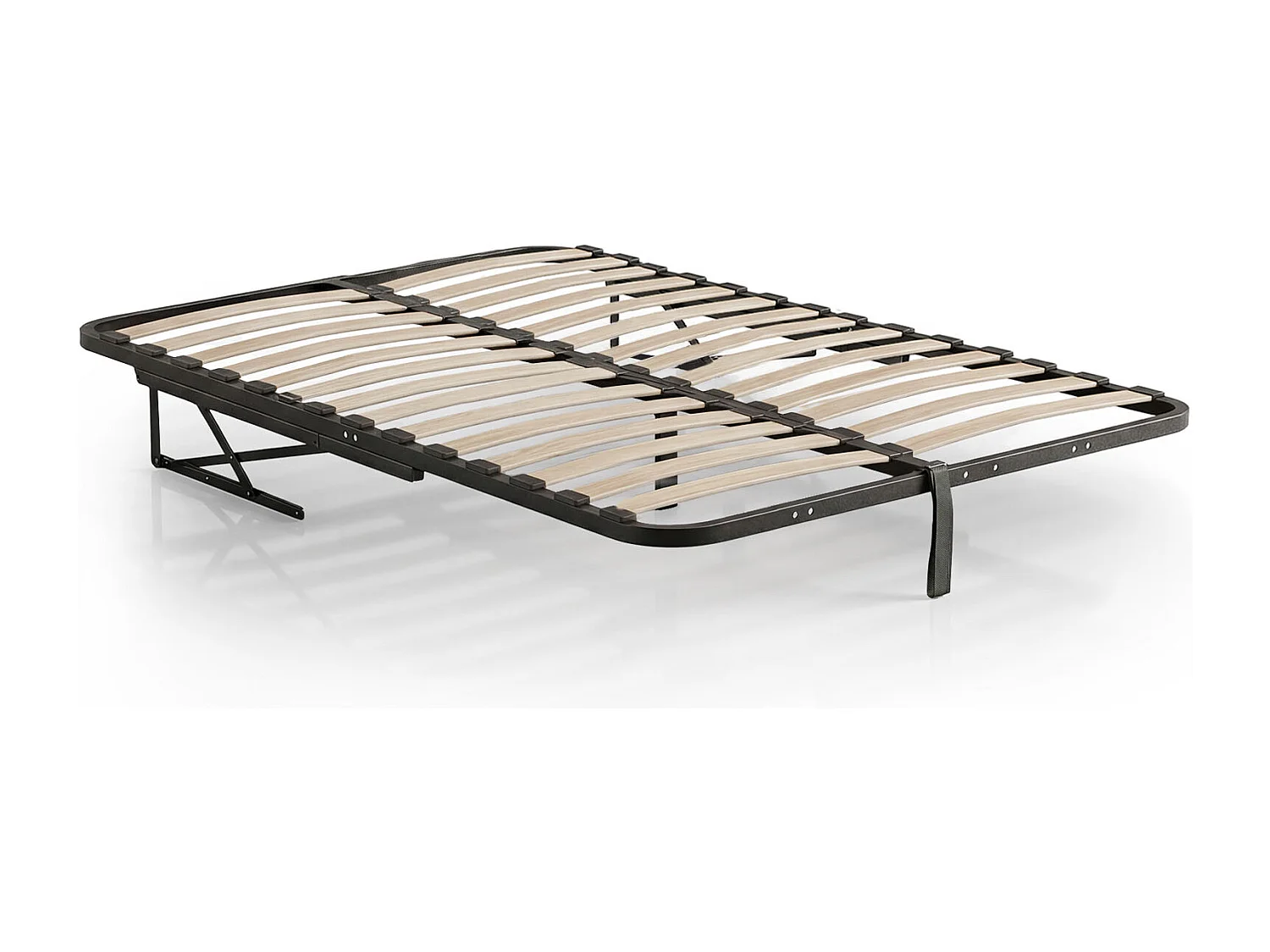 Metalen lattenbodem met gasdrukveer voor bedden, 28 latten, gedeeld 100x200 cm