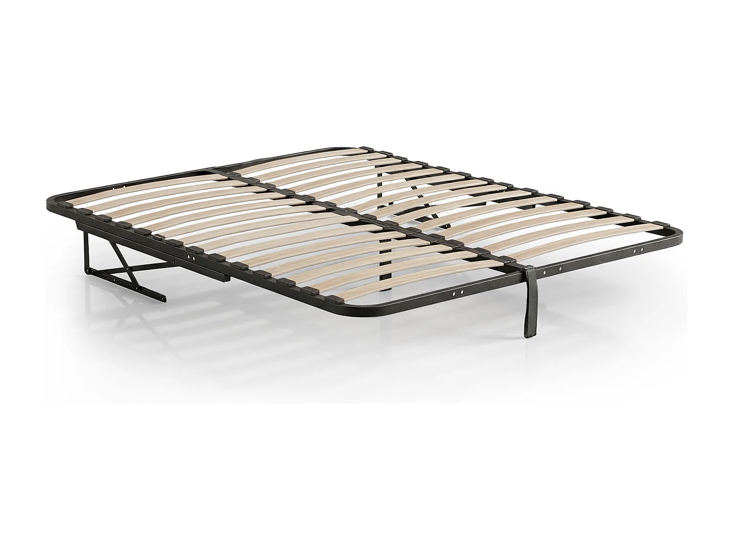 Metalen lattenbodem met gasdrukveer voor bedden, 28 latten, gedeeld 140x200 cm