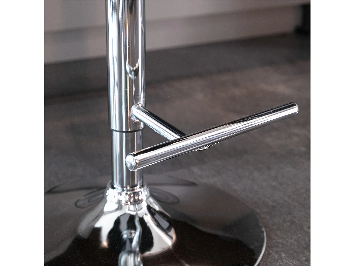 Set of 4 Luxury Velvet Bar Stools with Adjustable Swivel Chrome Base