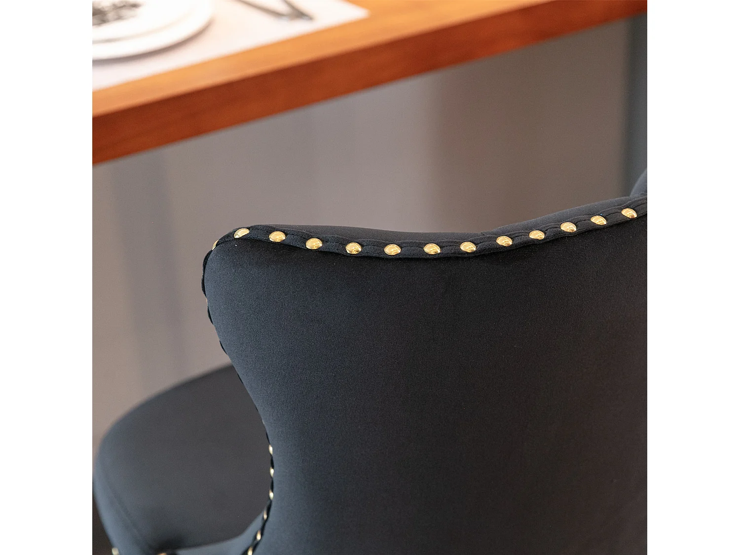 Set of 4 Velvet Upholstered Bar Stools with Adjustable Height Swivel Barstools