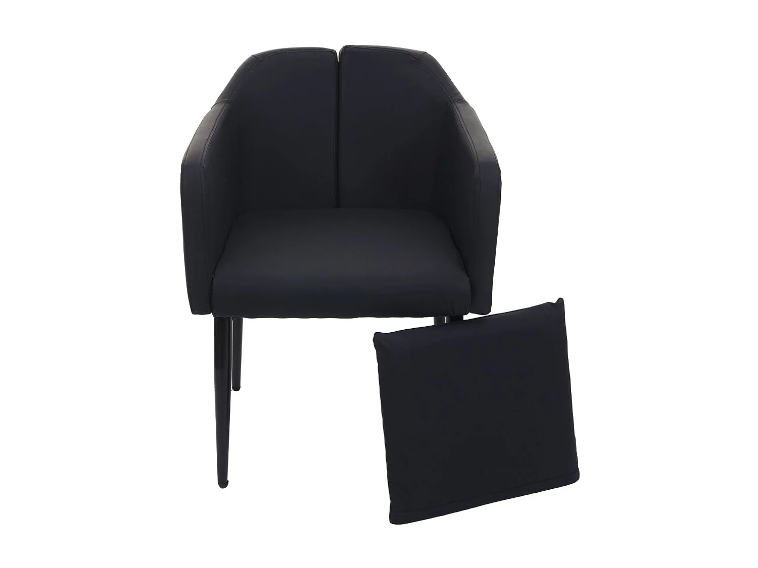 Fauteuil chaise lounge salle métal argentée 60 x 65 x 83 cm 04_0002288