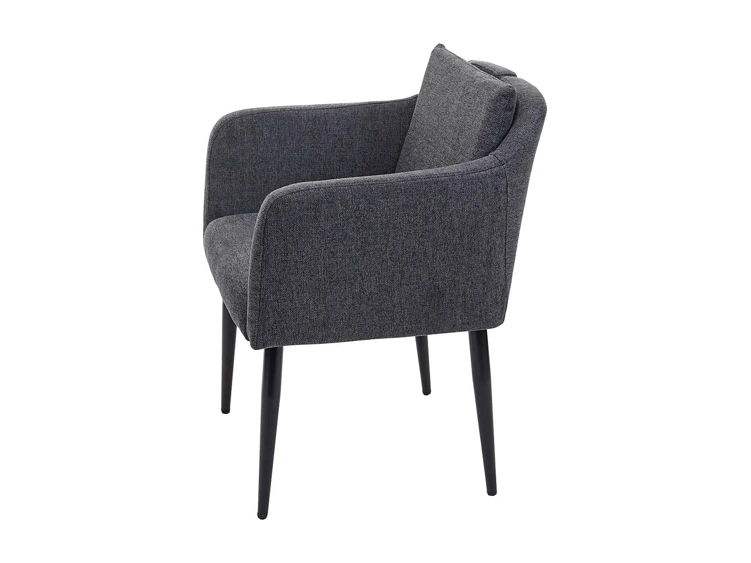 Fauteuil chaise lounge salle métal grise 60 x 65 x 83 cm 04_0002290
