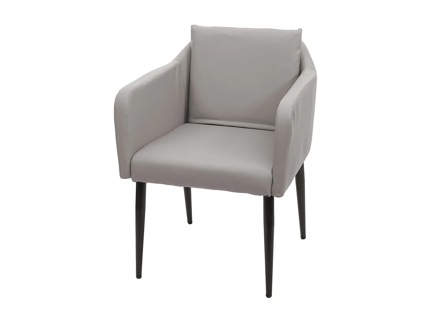Fauteuil chaise lounge salle métal grise 60 x 65 x 83 cm 04_0002286
