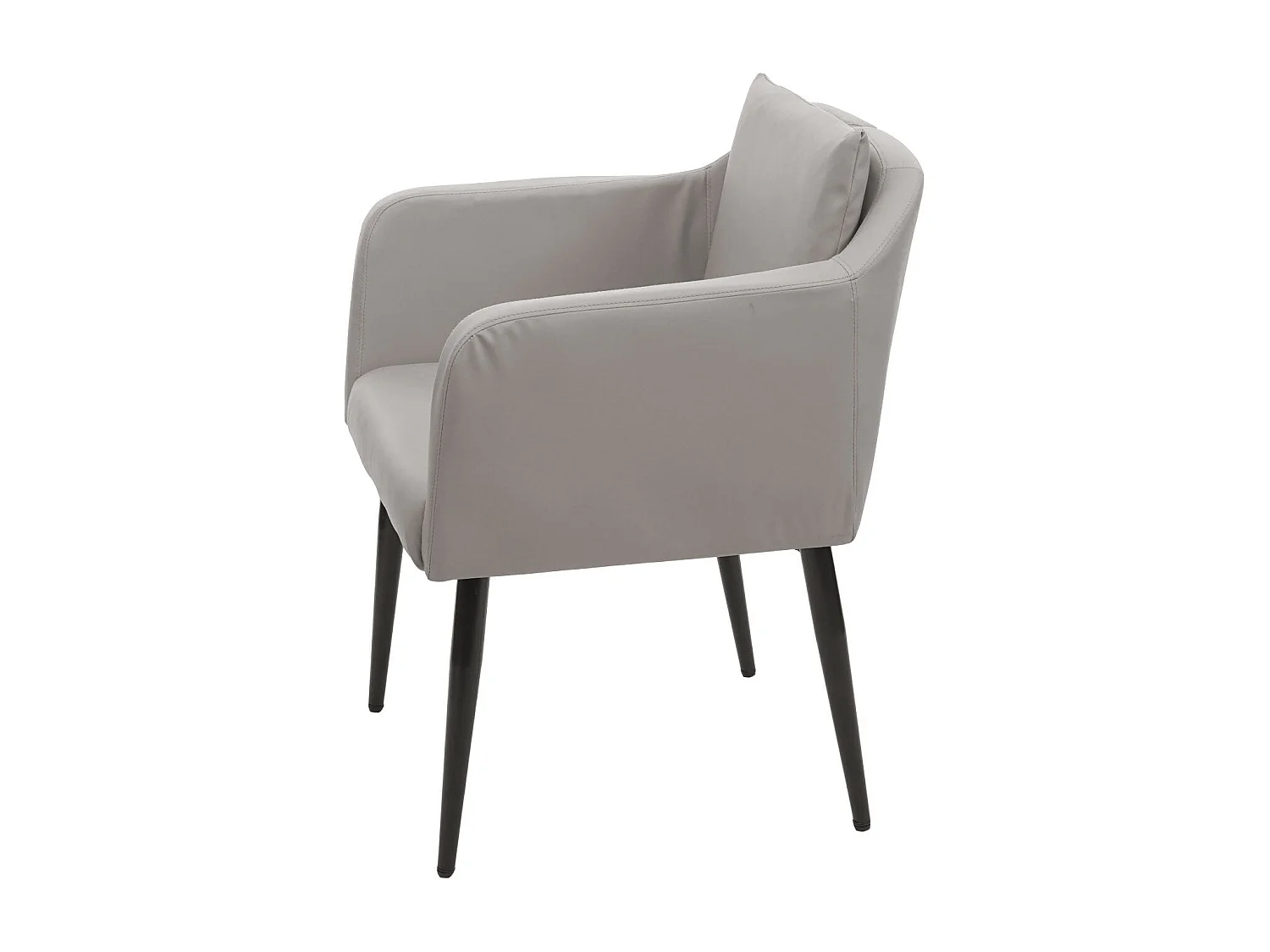 Fauteuil chaise lounge salle métal grise 60 x 65 x 83 cm 04_0002286