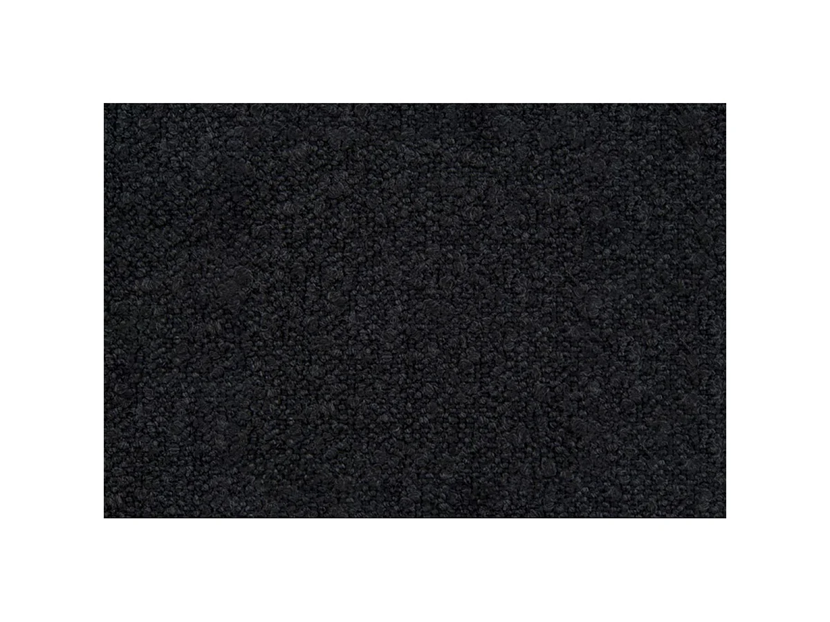Lit 90x190cm avec tête de lit lignes bouclette et sommier kit Noir - Hauteur totale : 29cm